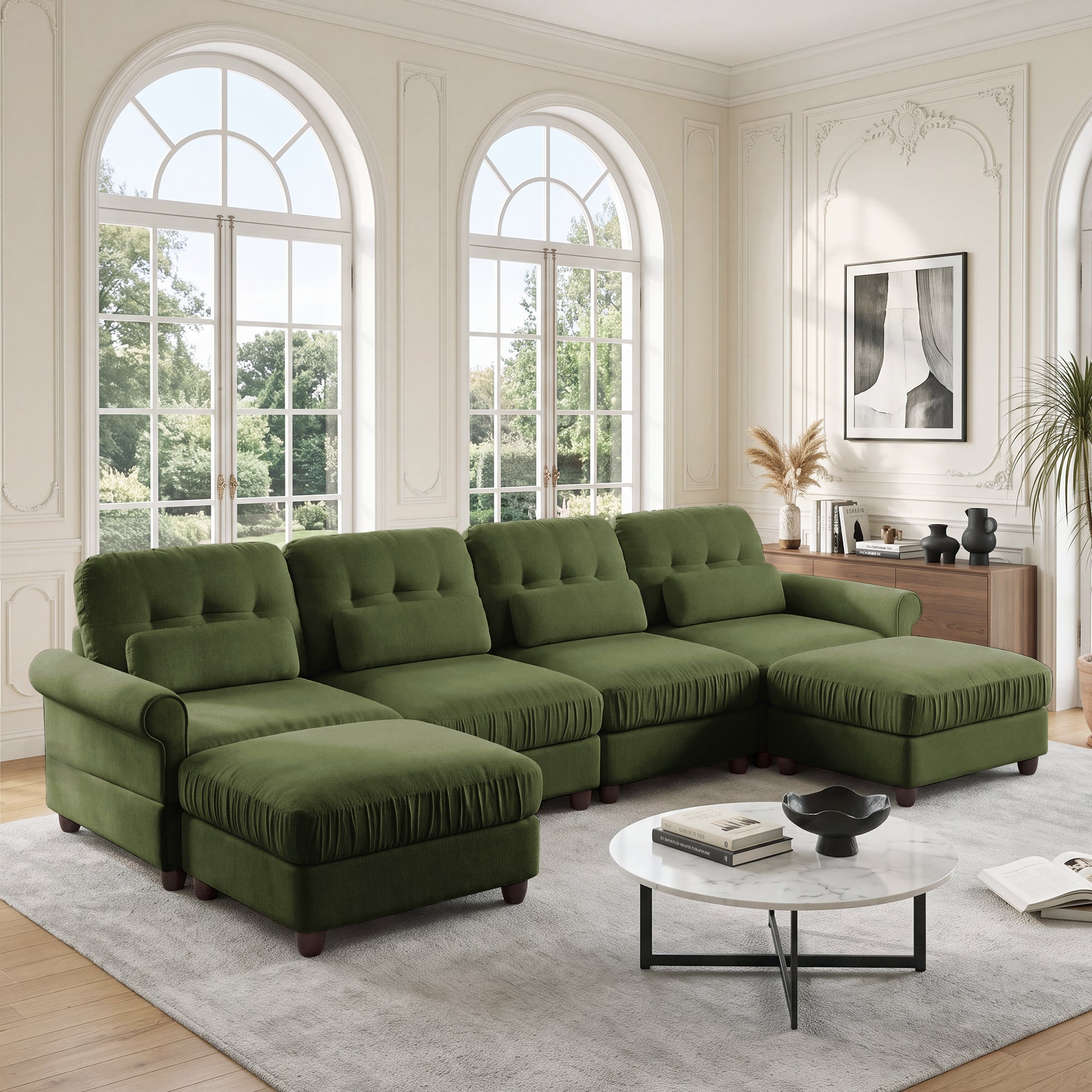 Roselle Classic Chenille Modular Sofa
