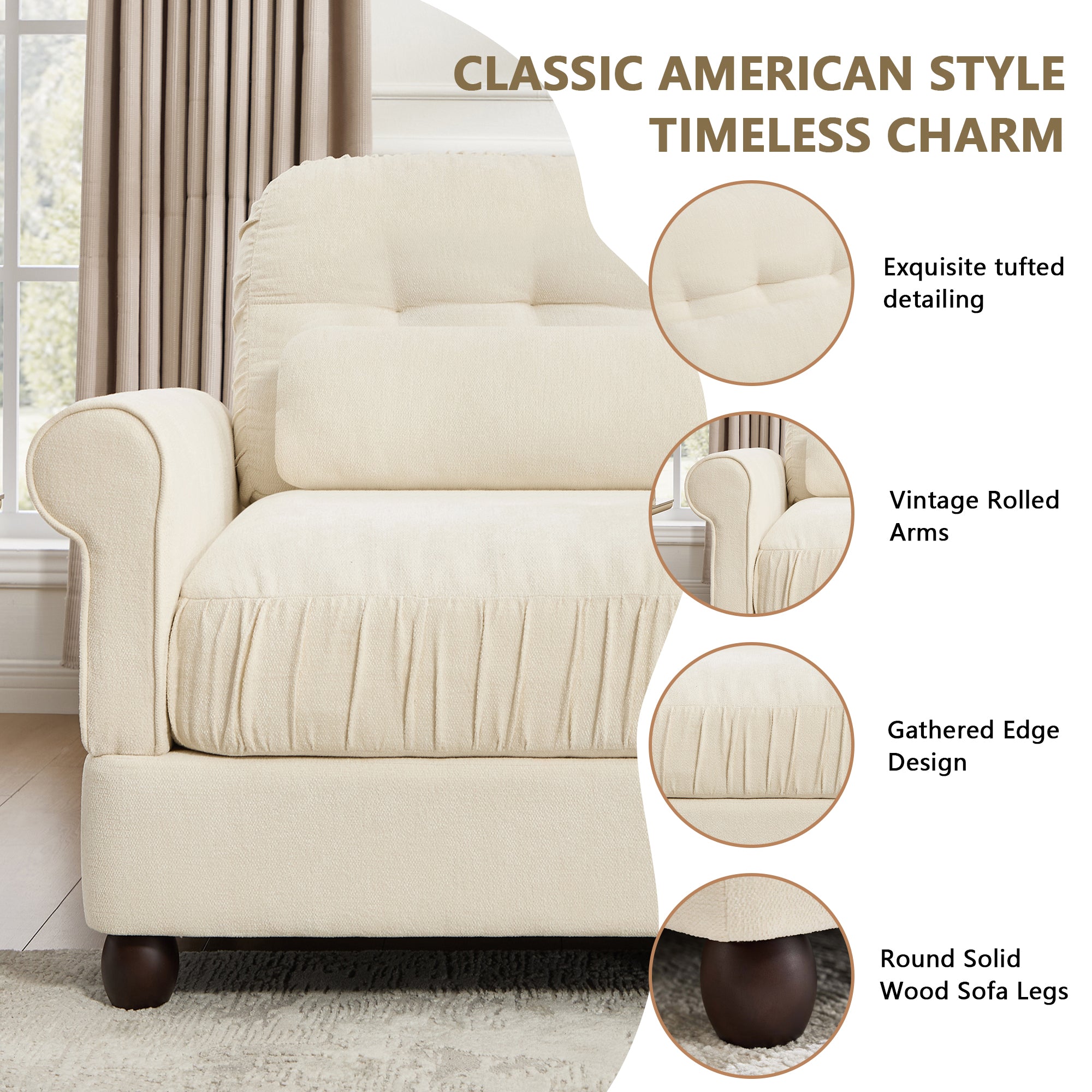 Roselle Classic Chenille Modular Sofa