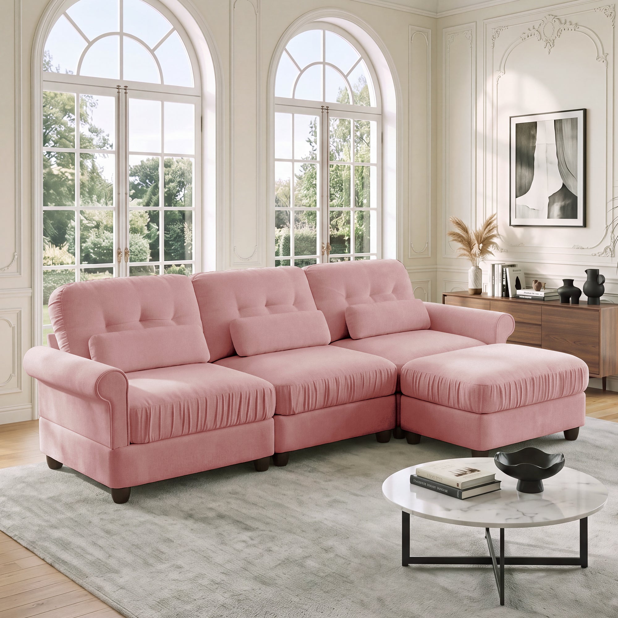 Roselle Classic Chenille Modular Sofa