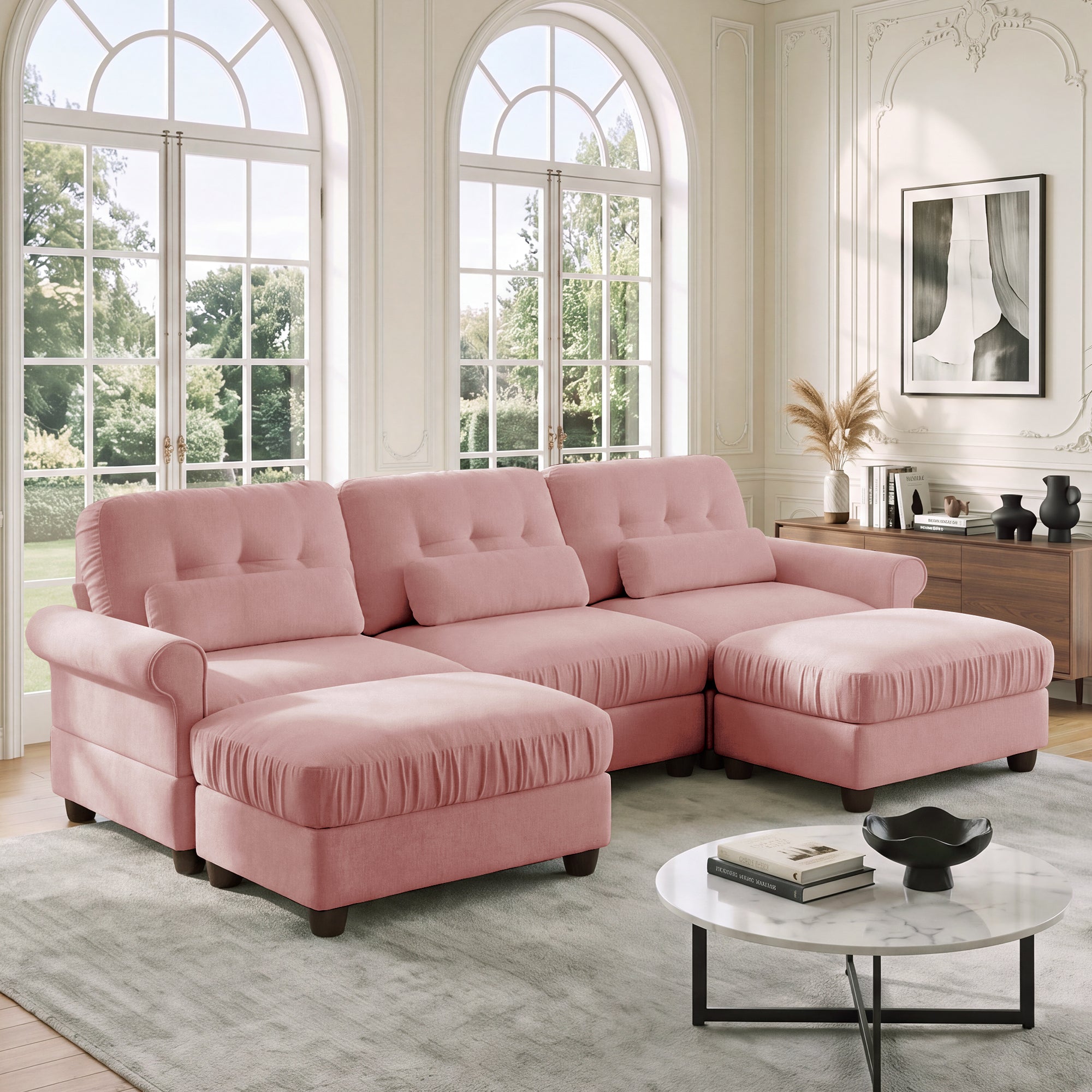 Roselle Classic Chenille Modular Sofa