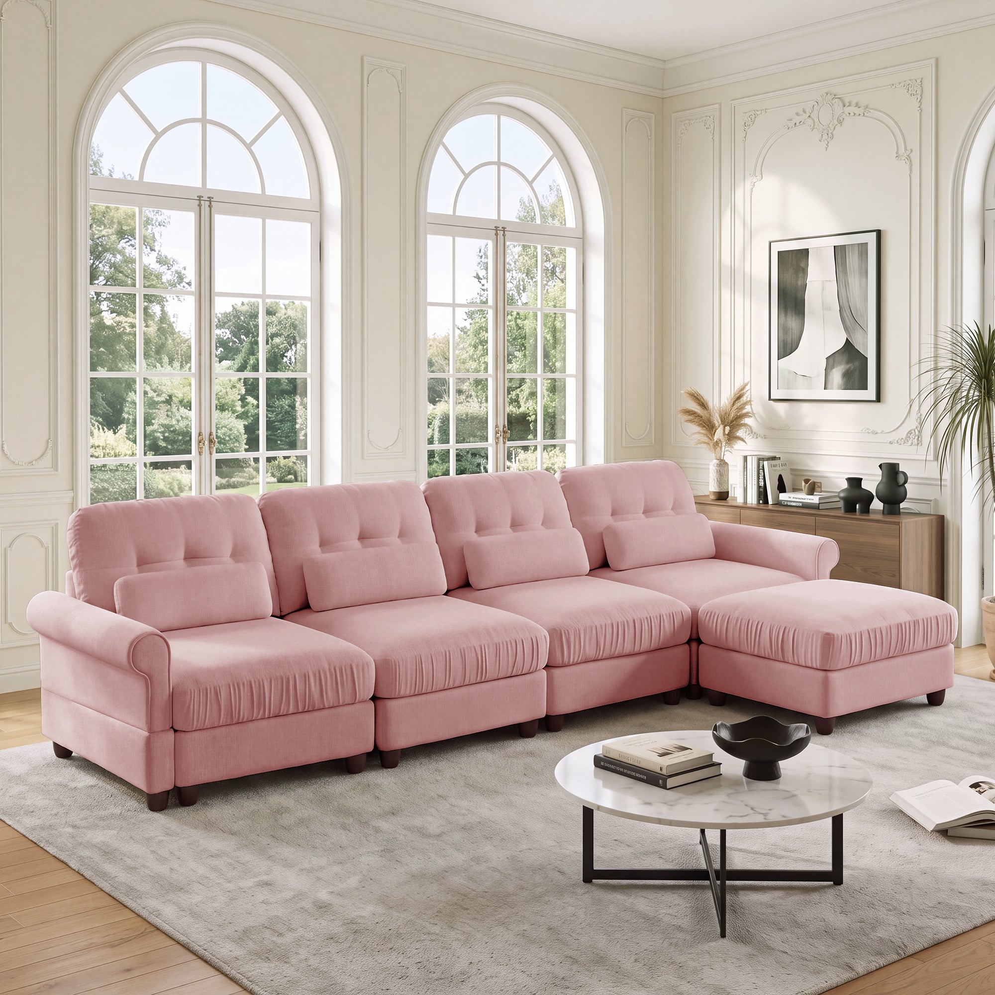 Roselle Classic Chenille Modular Sofa
