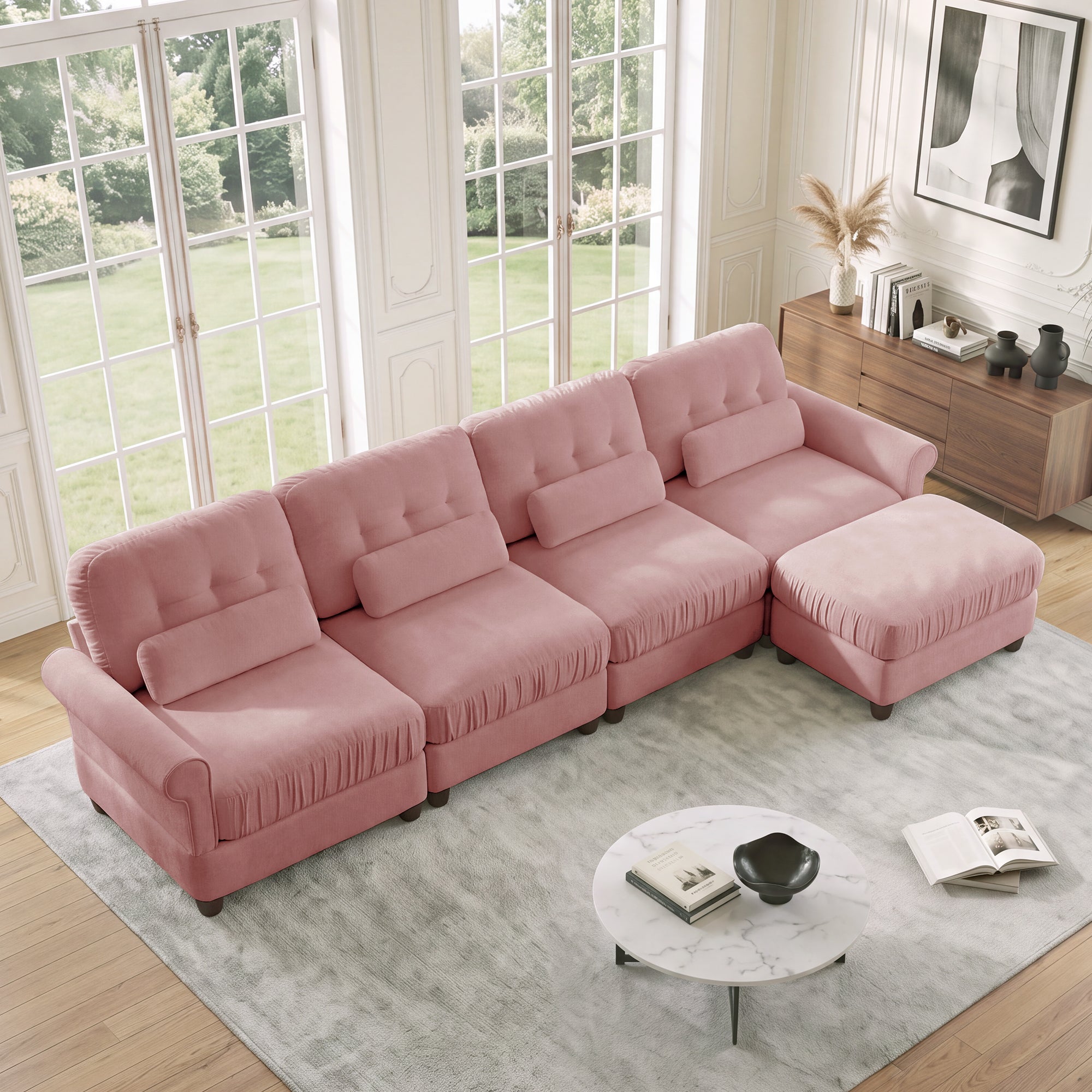 Roselle Classic Chenille Modular Sofa