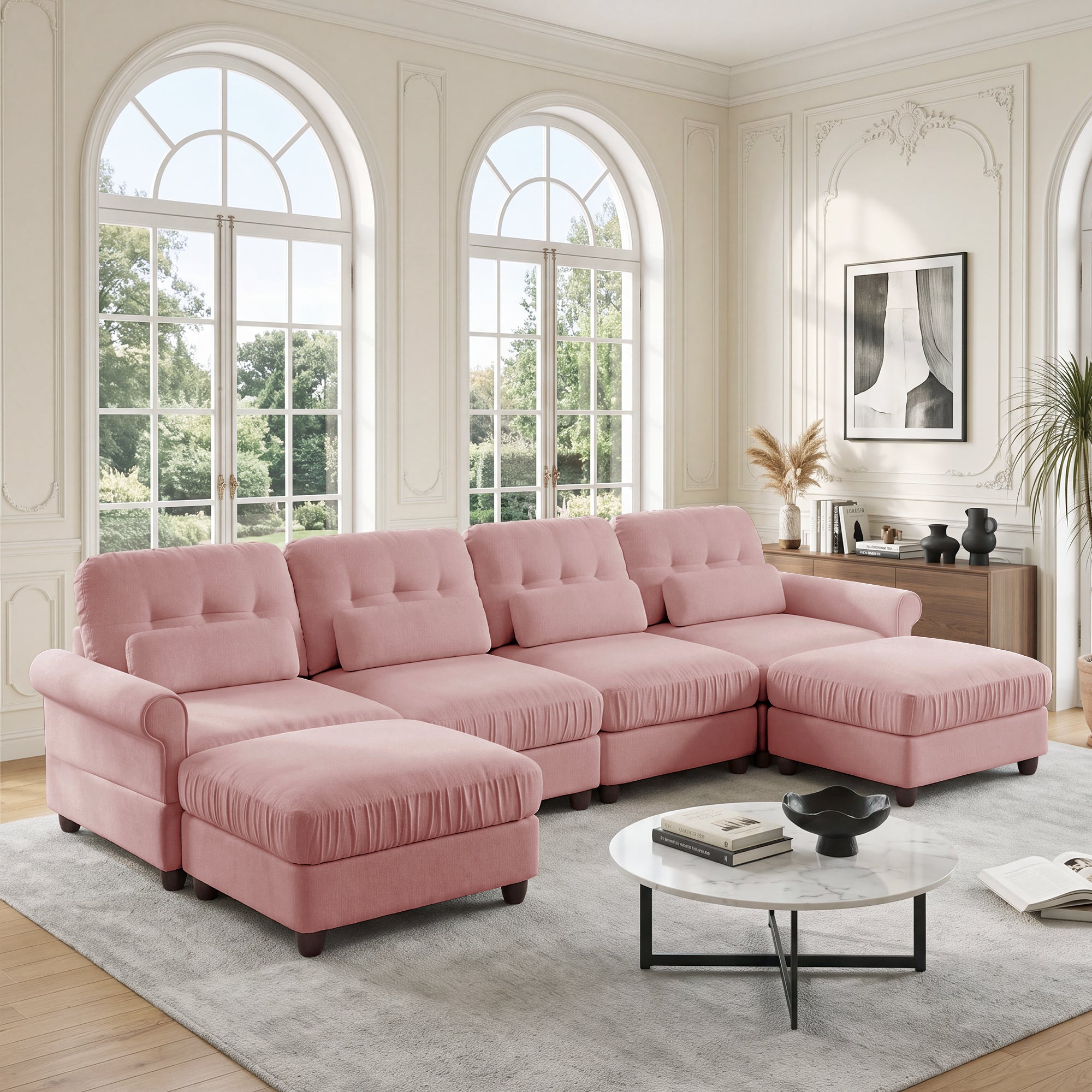 Roselle Classic Chenille Modular Sofa