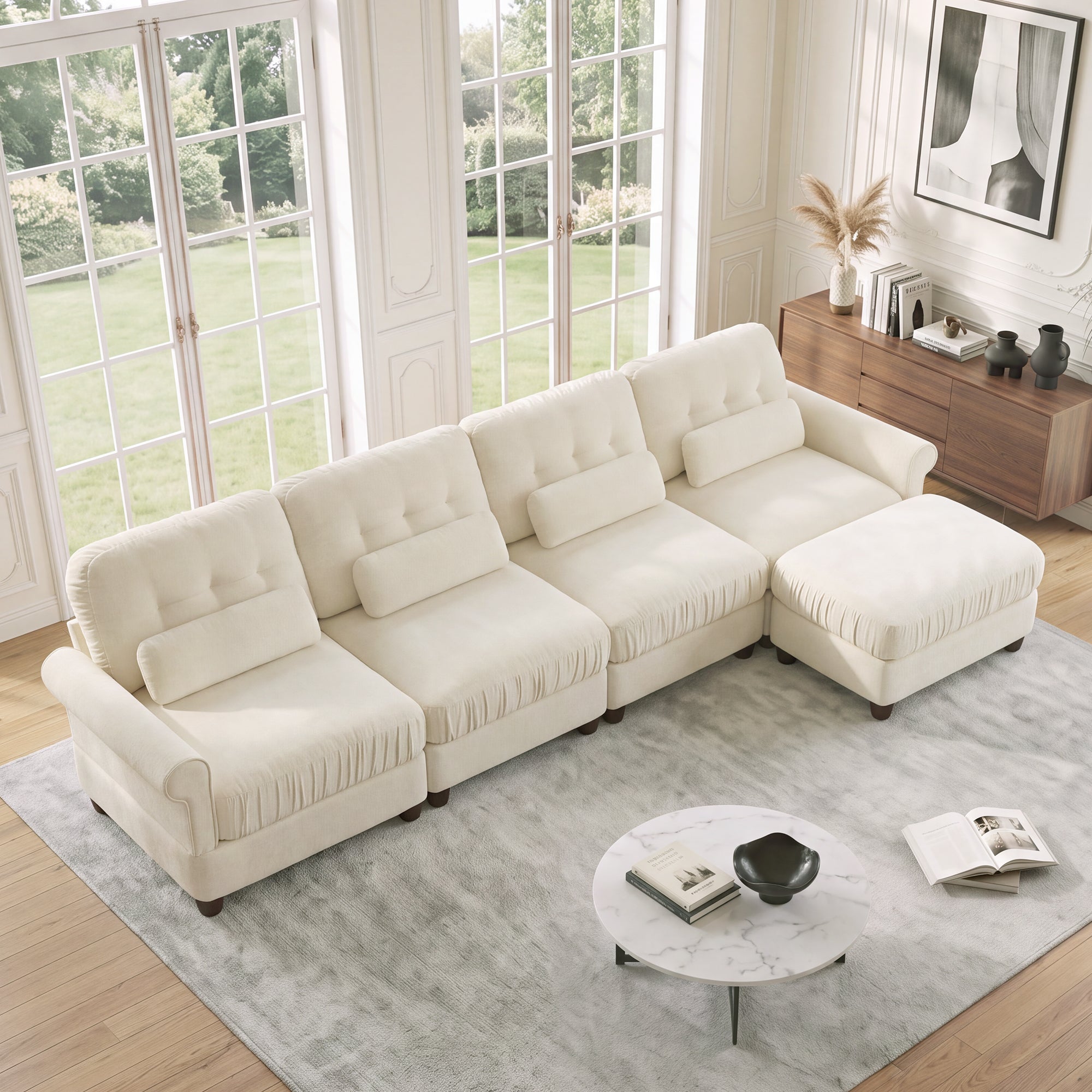 Roselle Classic Chenille Modular Sofa