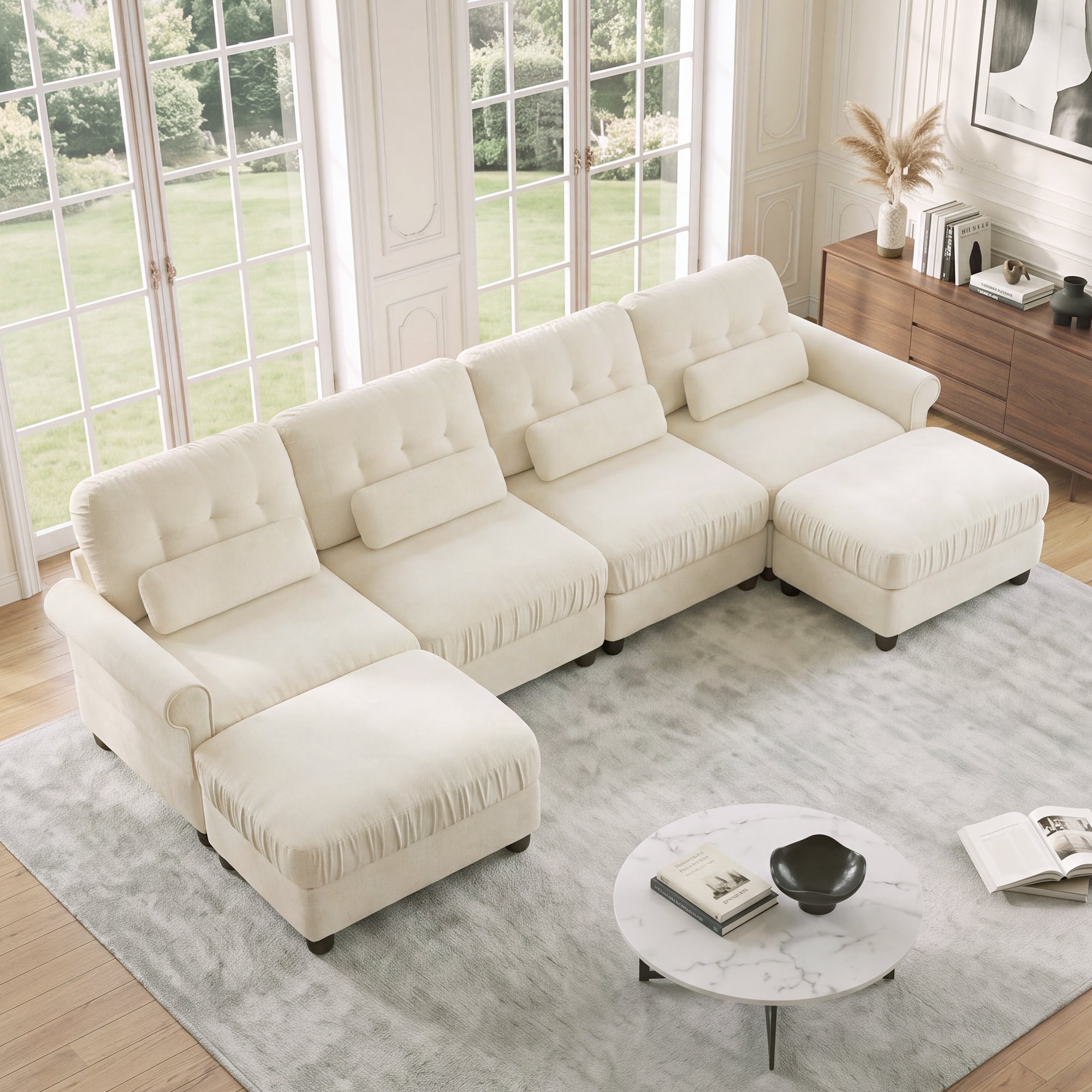 Roselle Classic Chenille Modular Sofa